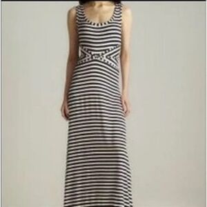 Matty M Sleeveless Striped Maxi Dress